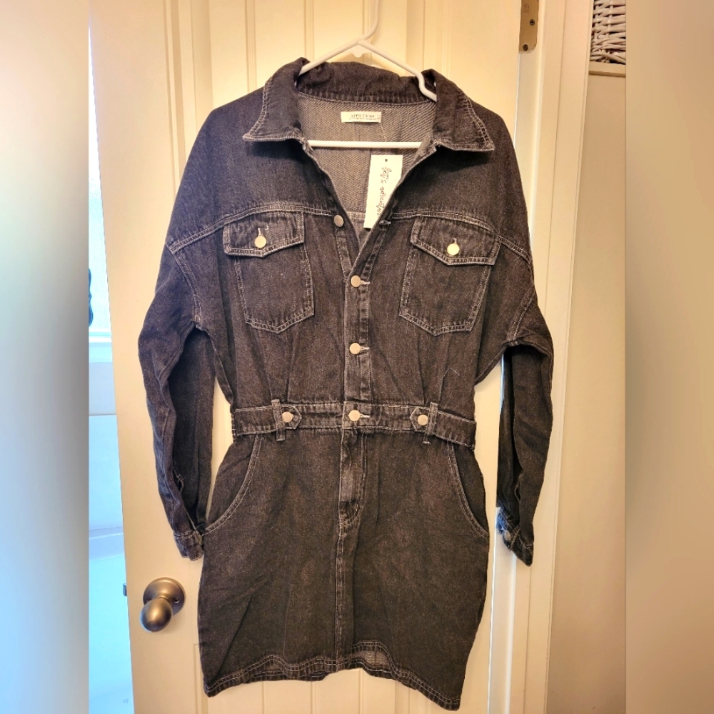12th tribe Hendrix washed denim dress